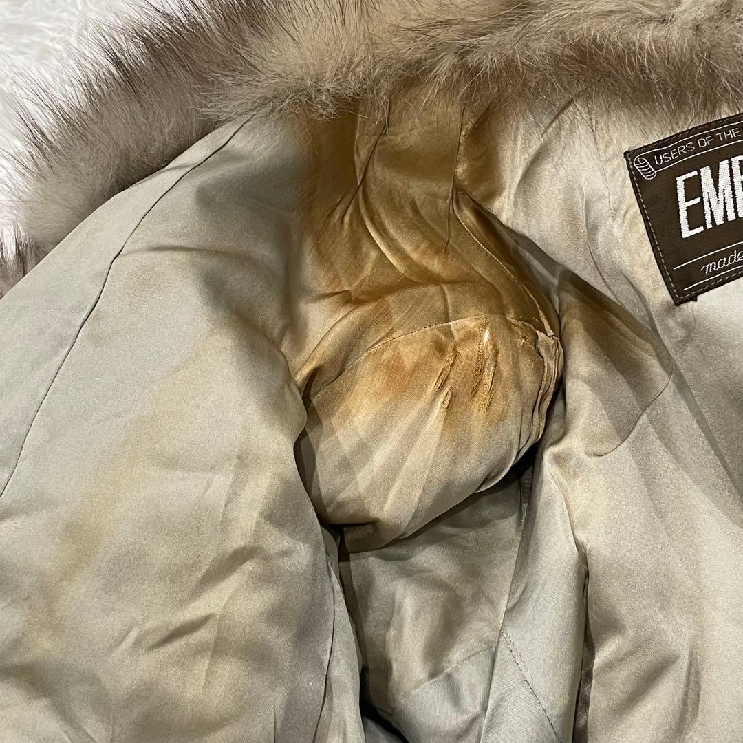 EMBA ブルーフォックス　ファーコート 毛皮　高品質　日本製　ベージュ 11号