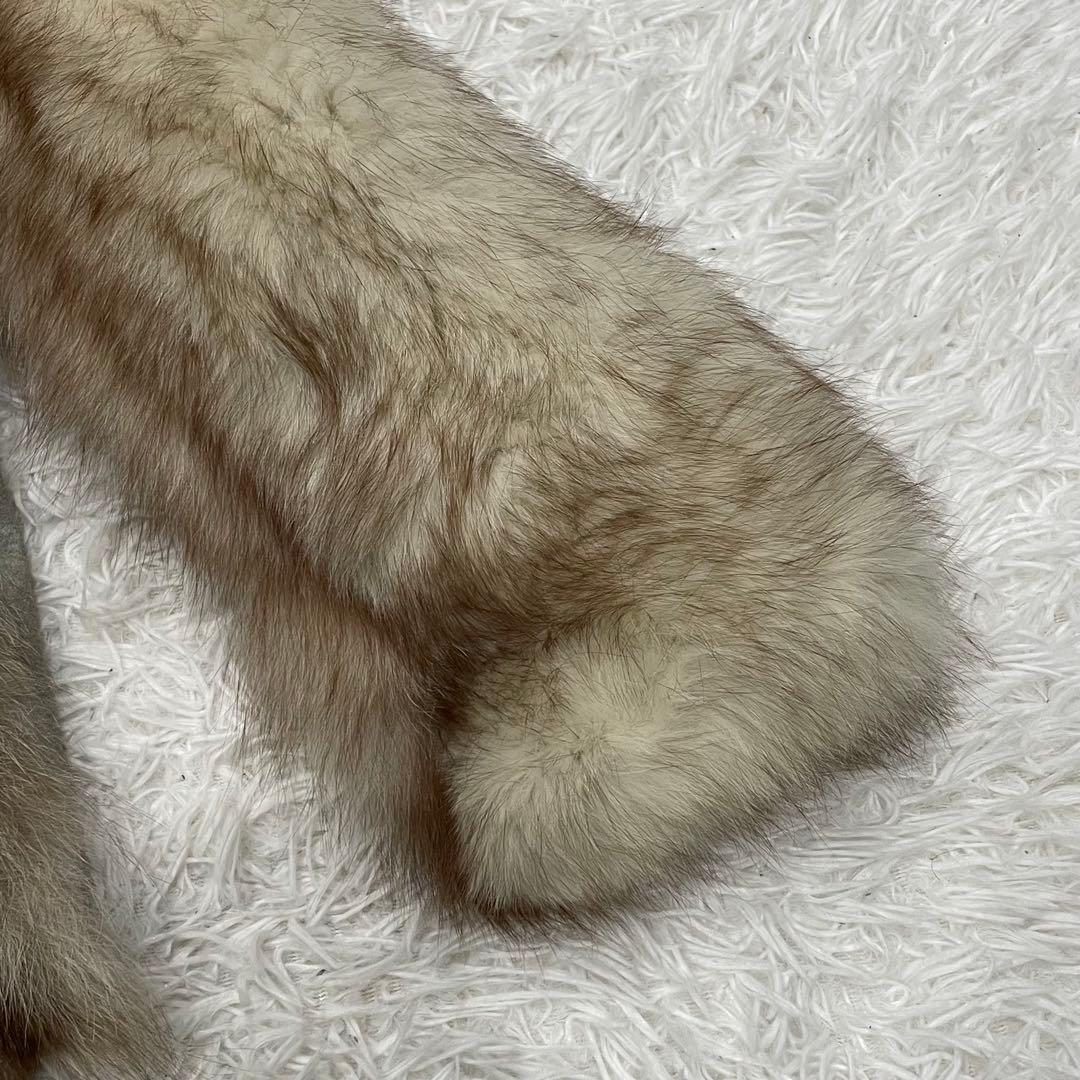 EMBA ブルーフォックス　ファーコート 毛皮　高品質　日本製　ベージュ 11号