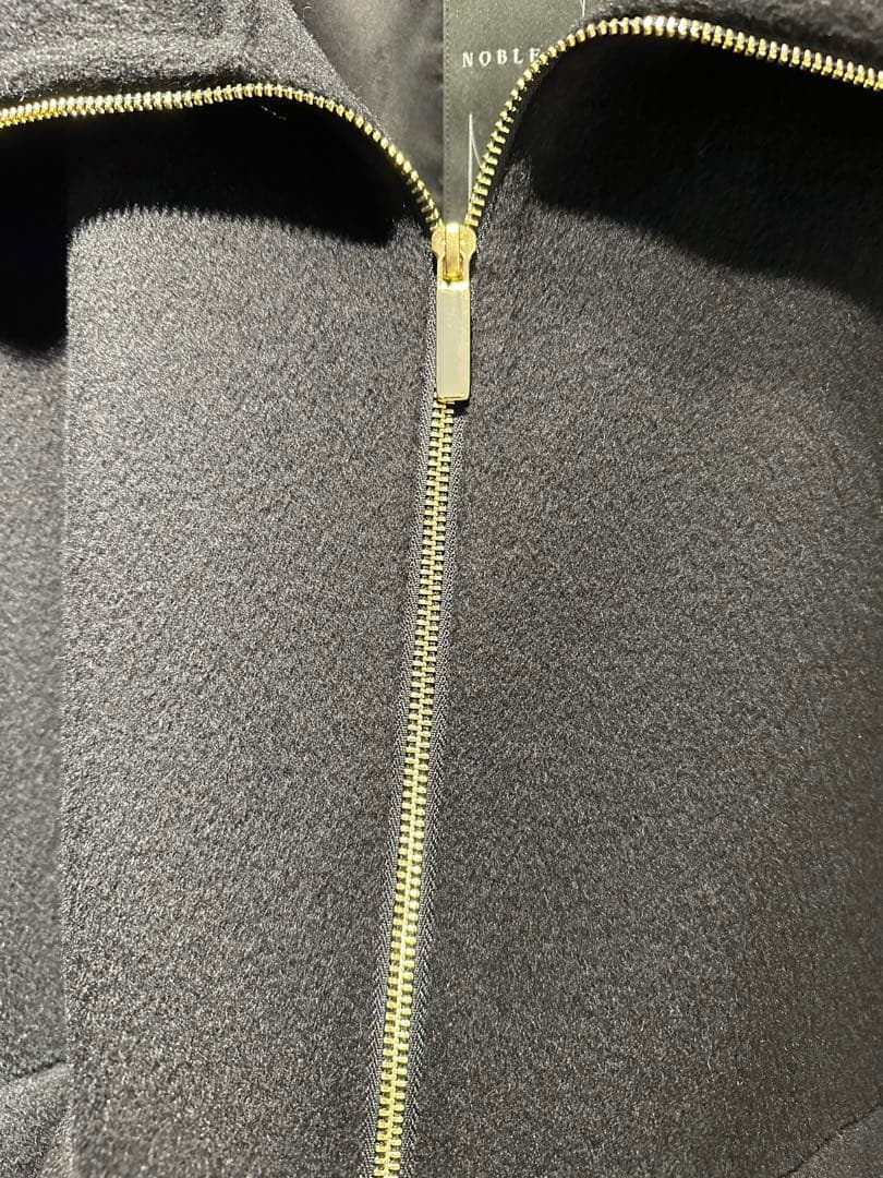 【極美品】NOBLEキャメルミックスリバージップコート