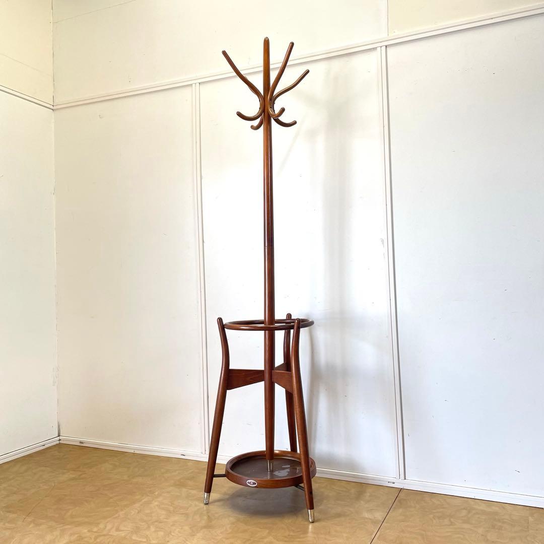 秋田木工 ポールハンガー④ コートハンガー 傘立て 洋服掛け ビンテージ
