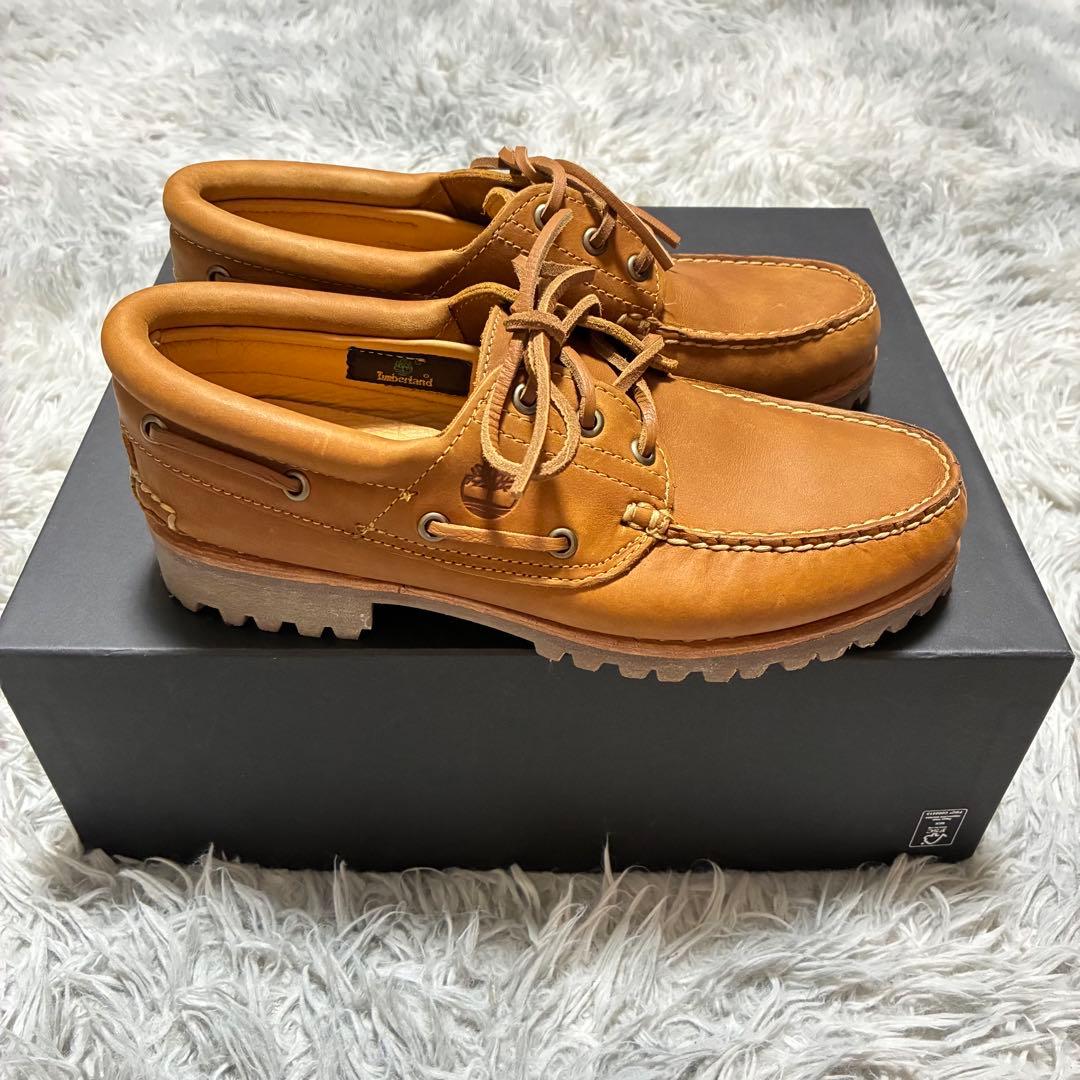 【未使用美品】Timberland 本革3Eye 25.5〈定価23,100円〉