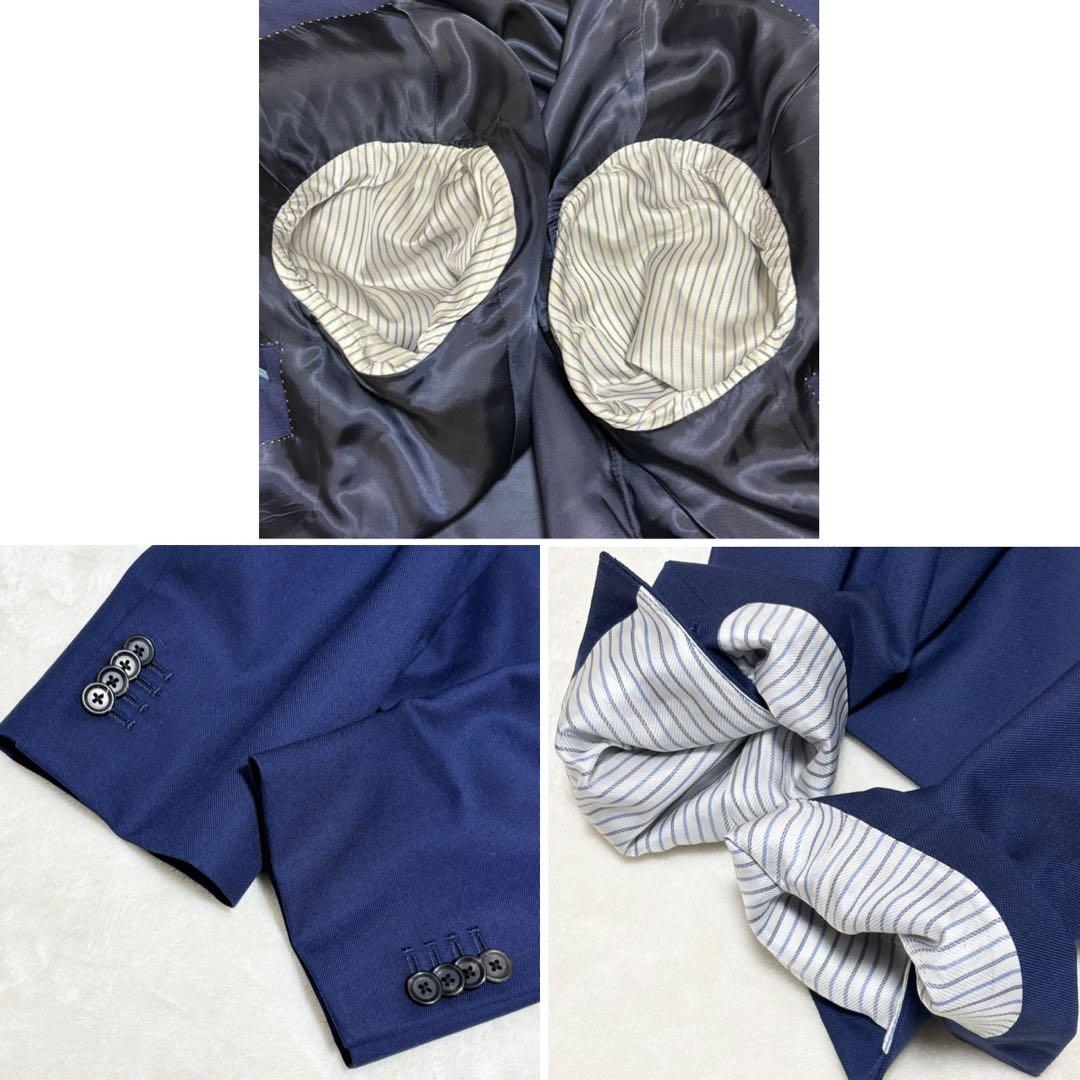 HILTON × グアベロ セットアップスーツ A5 M相当 紺色 総裏 2B