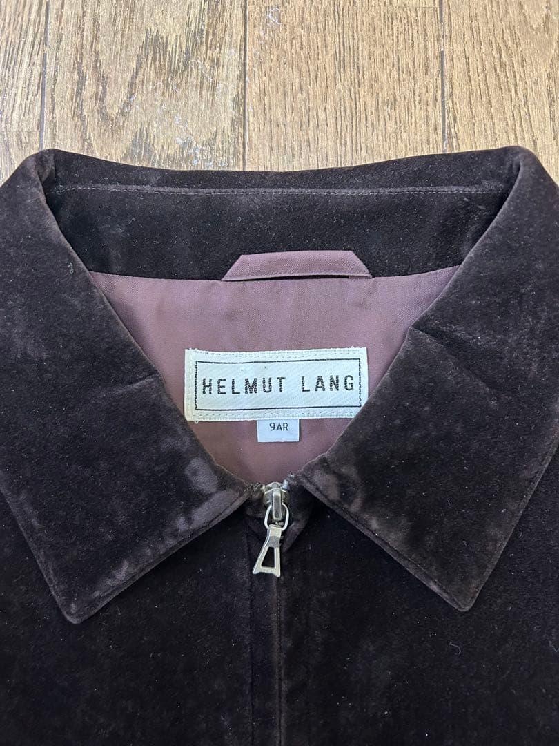 80s helmut lang ベルベット ジャケット ダークブラウン