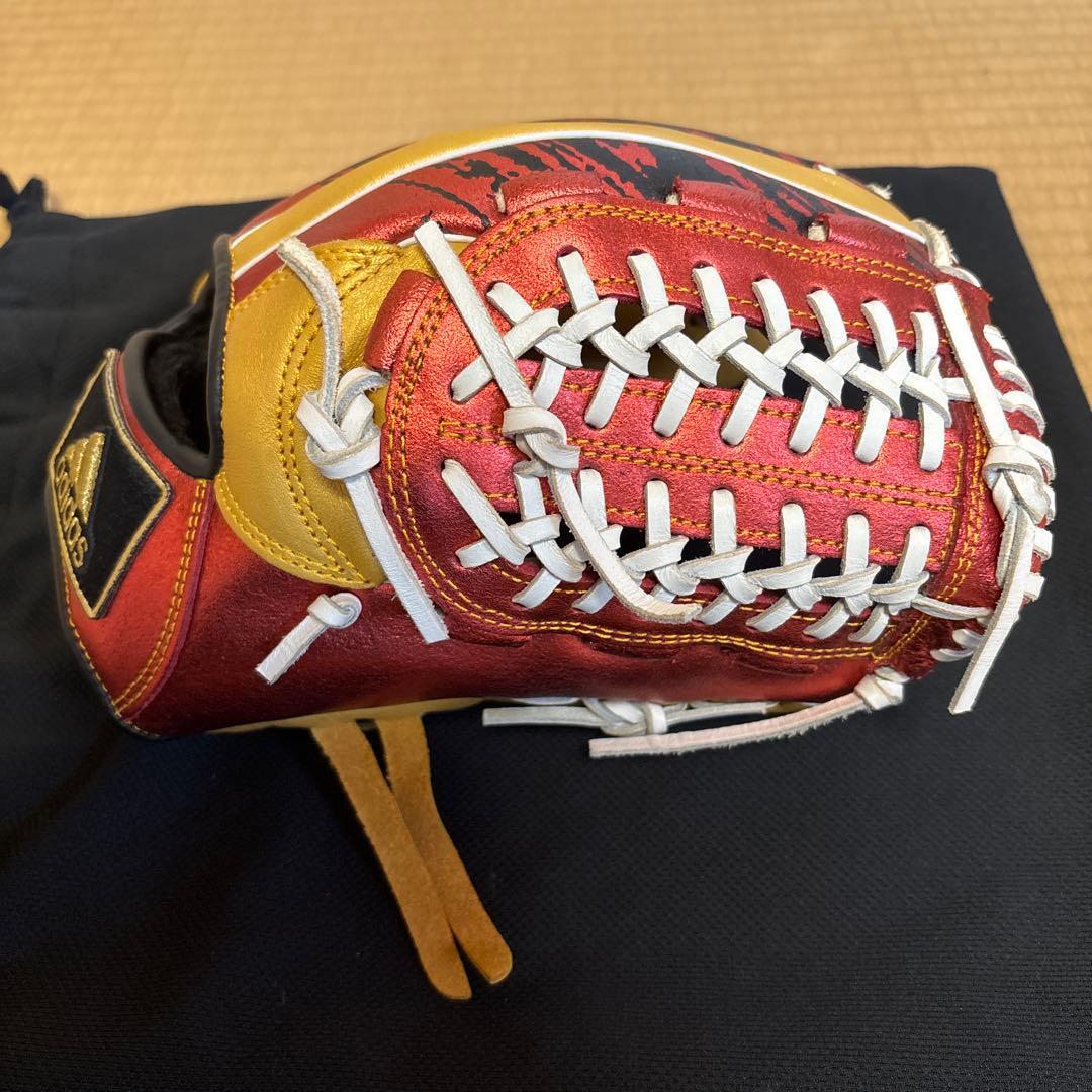 adidas 赤金 野球グローブ