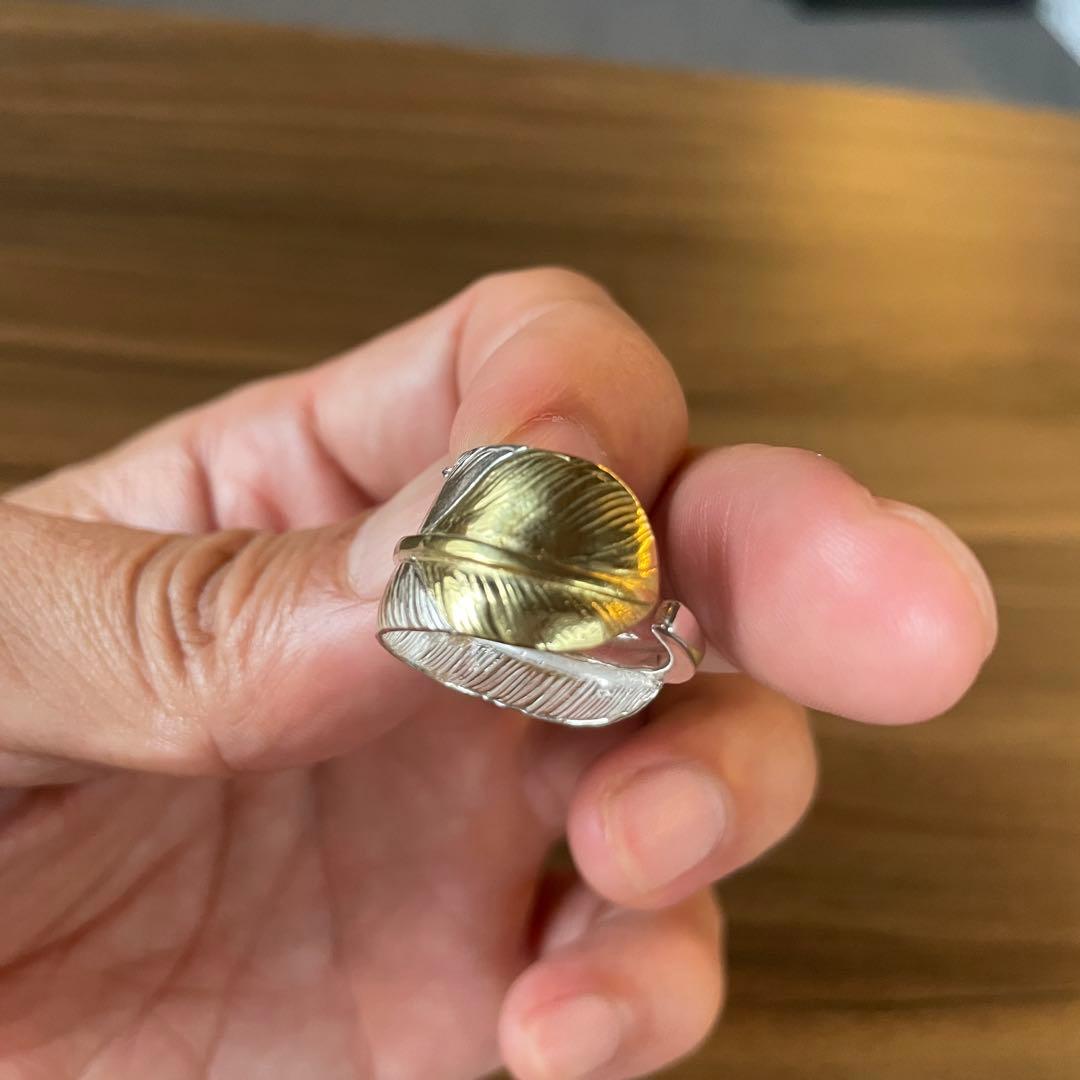 先金 フェザー リング 指輪 アクセサリー ハンドメイド ノーブランド