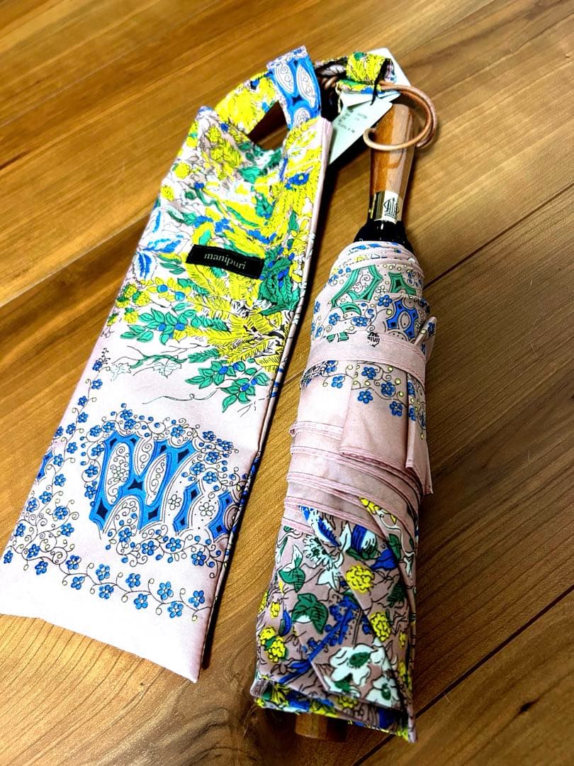 manipuri マニプリ 新品未使用 晴雨兼用 折り畳み傘 ピンク