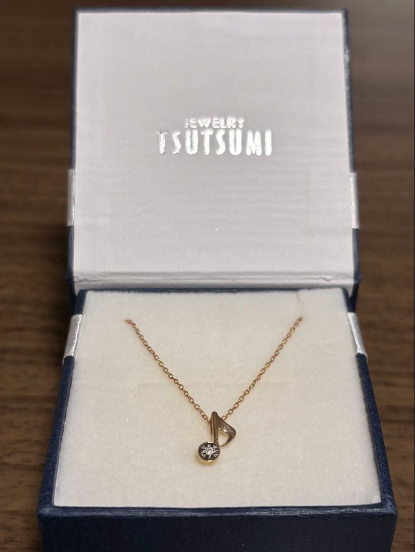 TSUTSUMI 音符デザイン ネックレス K10