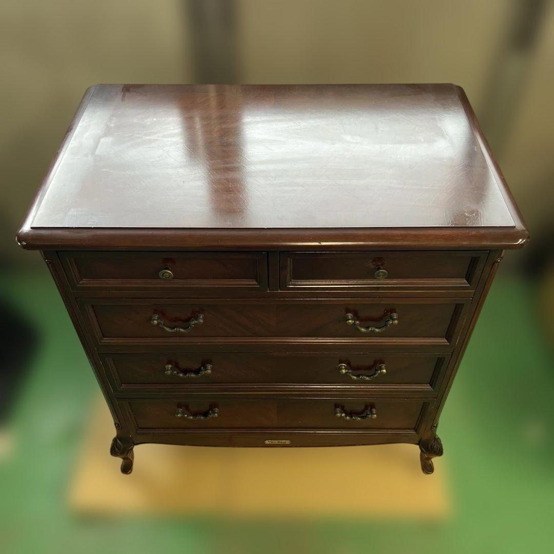 東海家具 SriTokai 猫脚 キャビネット 四段五杯 箪笥 タンス