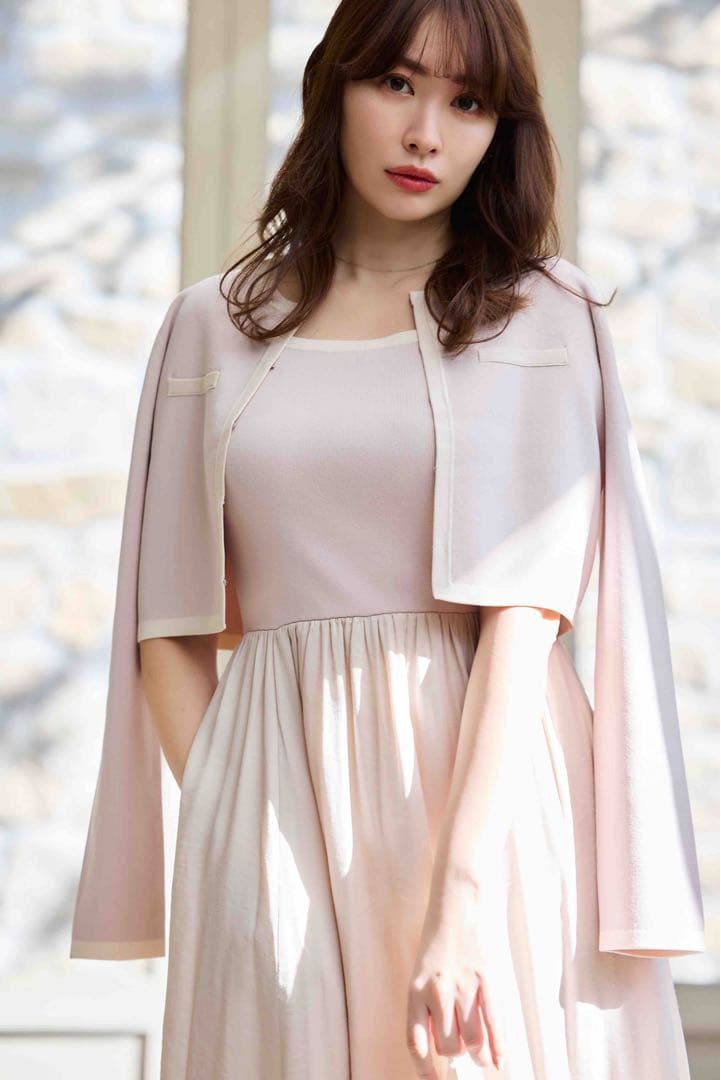 正規品 Bicolor Knit Dress Set herlipto