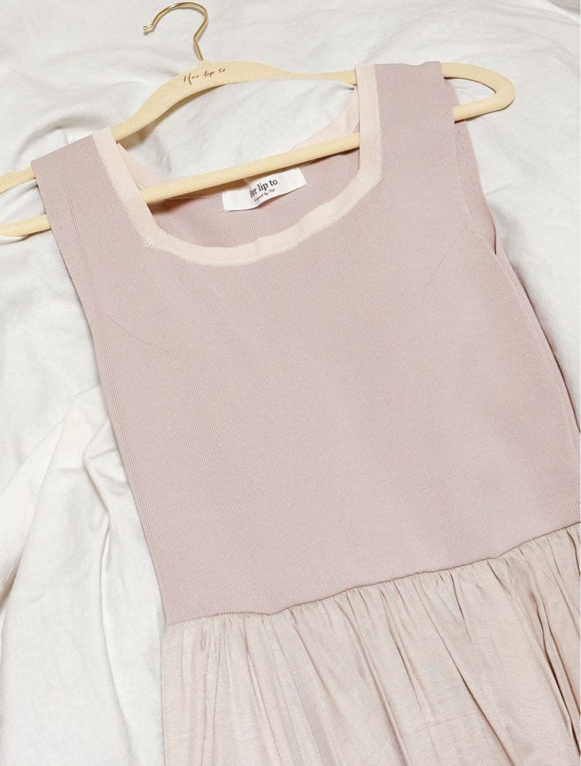 正規品 Bicolor Knit Dress Set herlipto