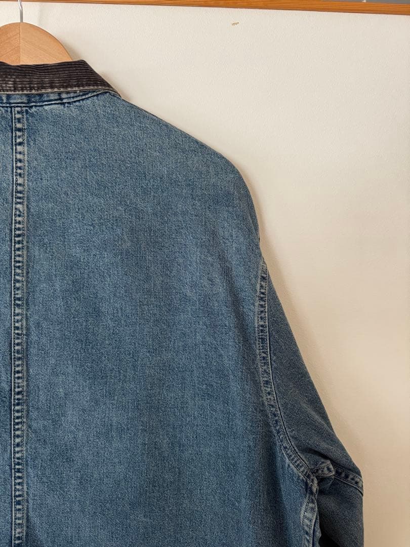 【大人気】RRL ダブルアールエル デニム カバーオール オンブレチェック L