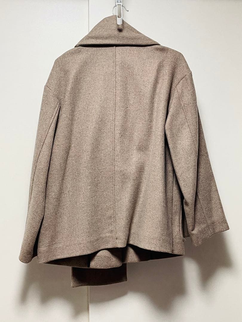 ZARA ウール ショートスカーフコート XS ミンク