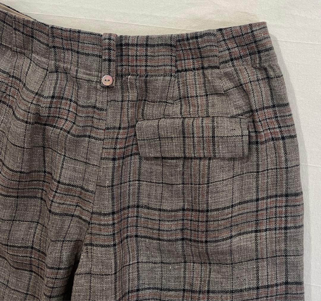 パラスパレス リネン　チェック　ガウチョ　サイズ3