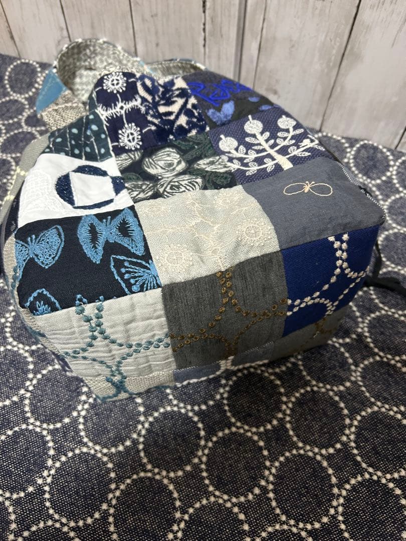 ミナペルホネン ハンドメイド パッチワーク 巾着トートバッグ