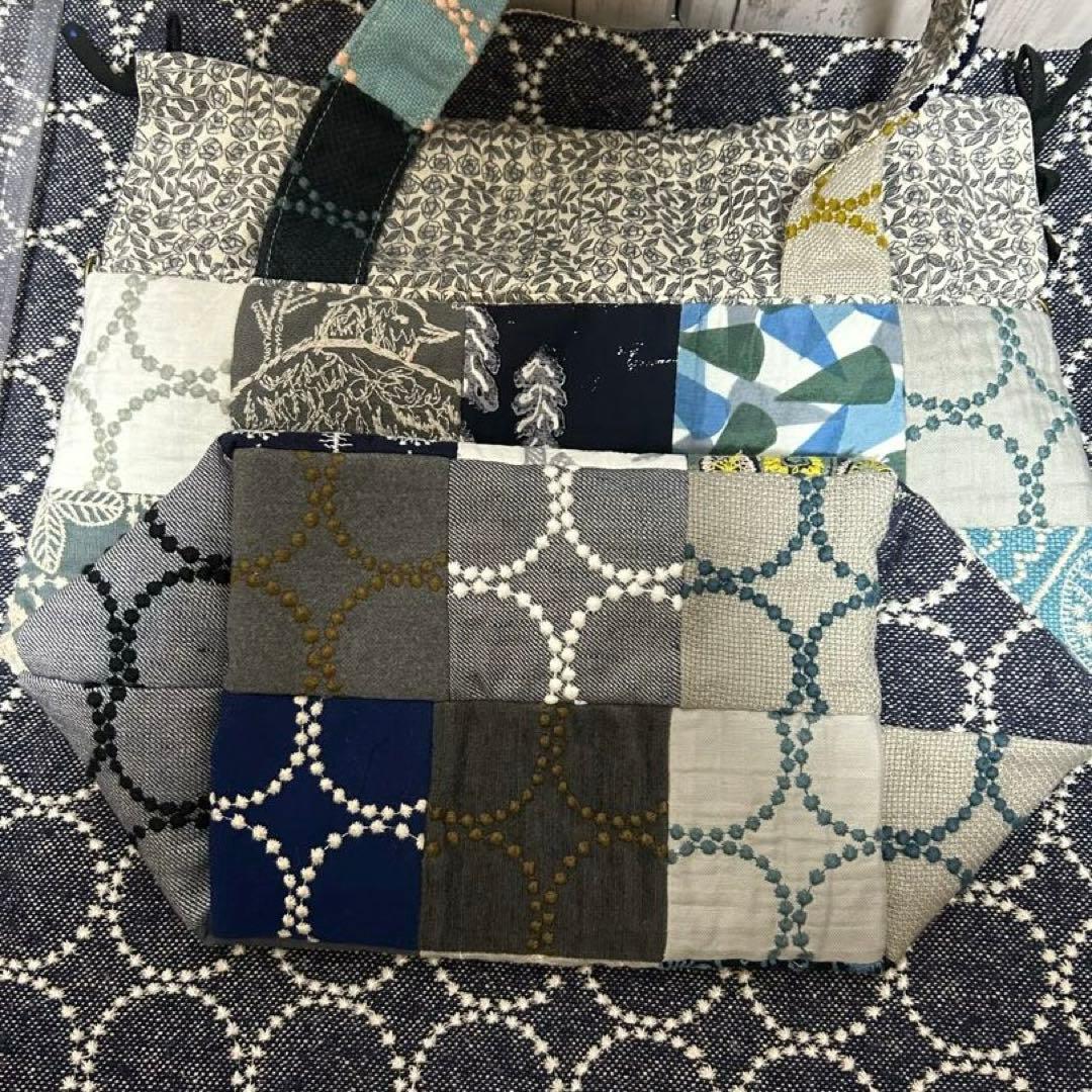 ミナペルホネン ハンドメイド パッチワーク 巾着トートバッグ