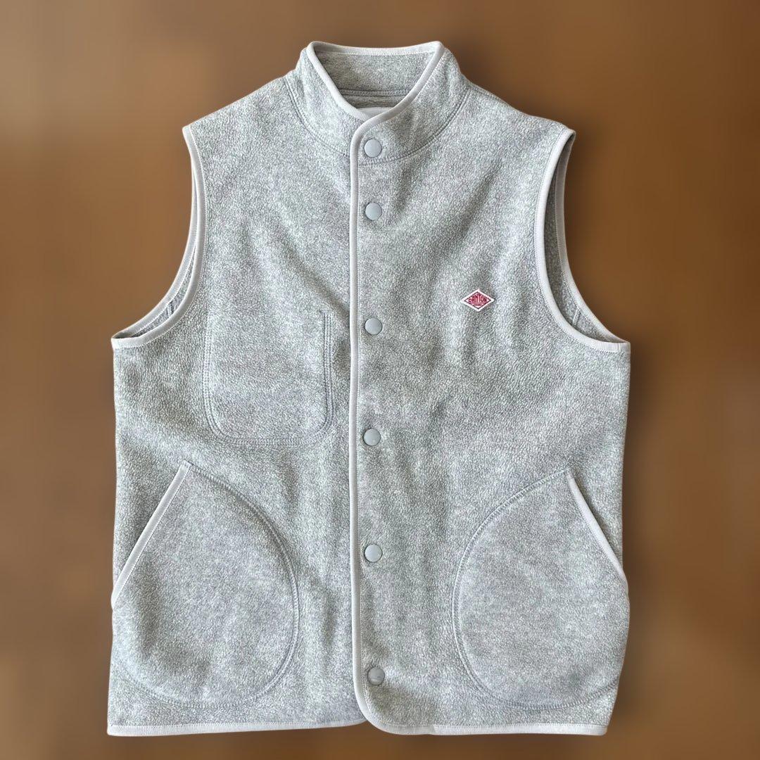 定価14,080円 ダントン スタンドカラー フリース ベスト 34