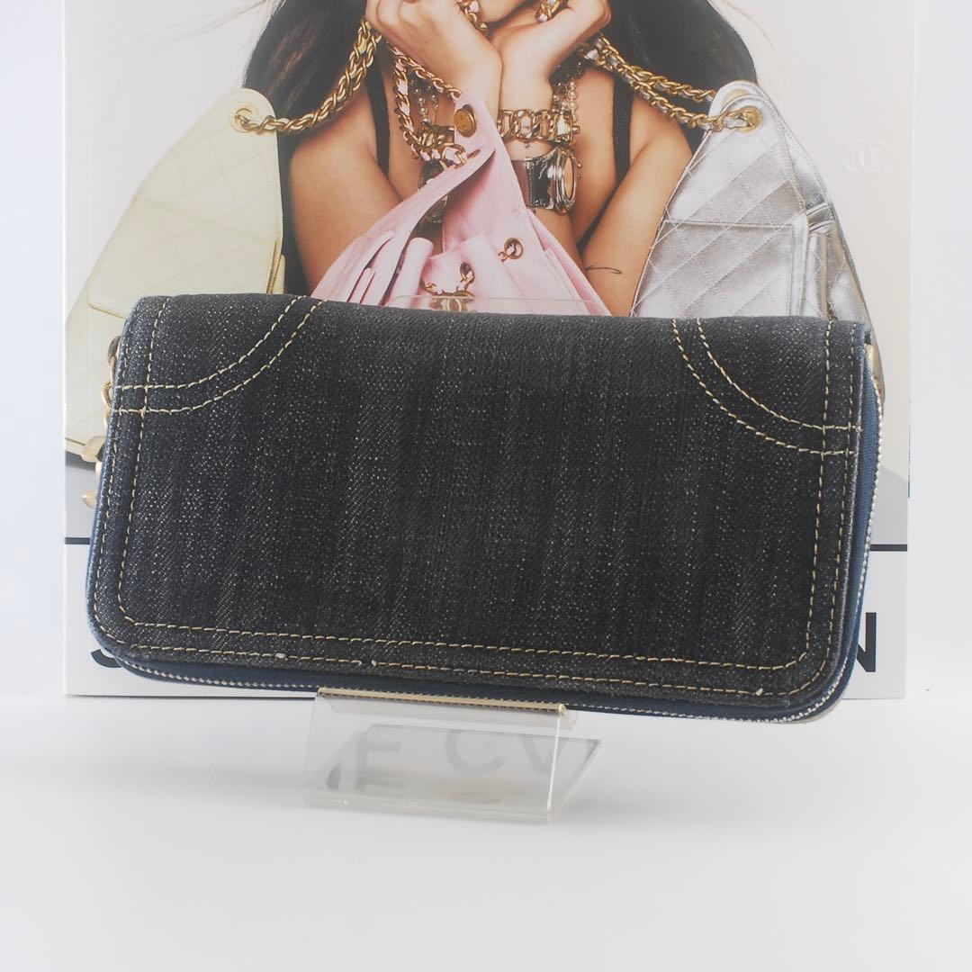 CHANEL＊シャネル＊デニム＊ココ＊長財布＊ゴールド