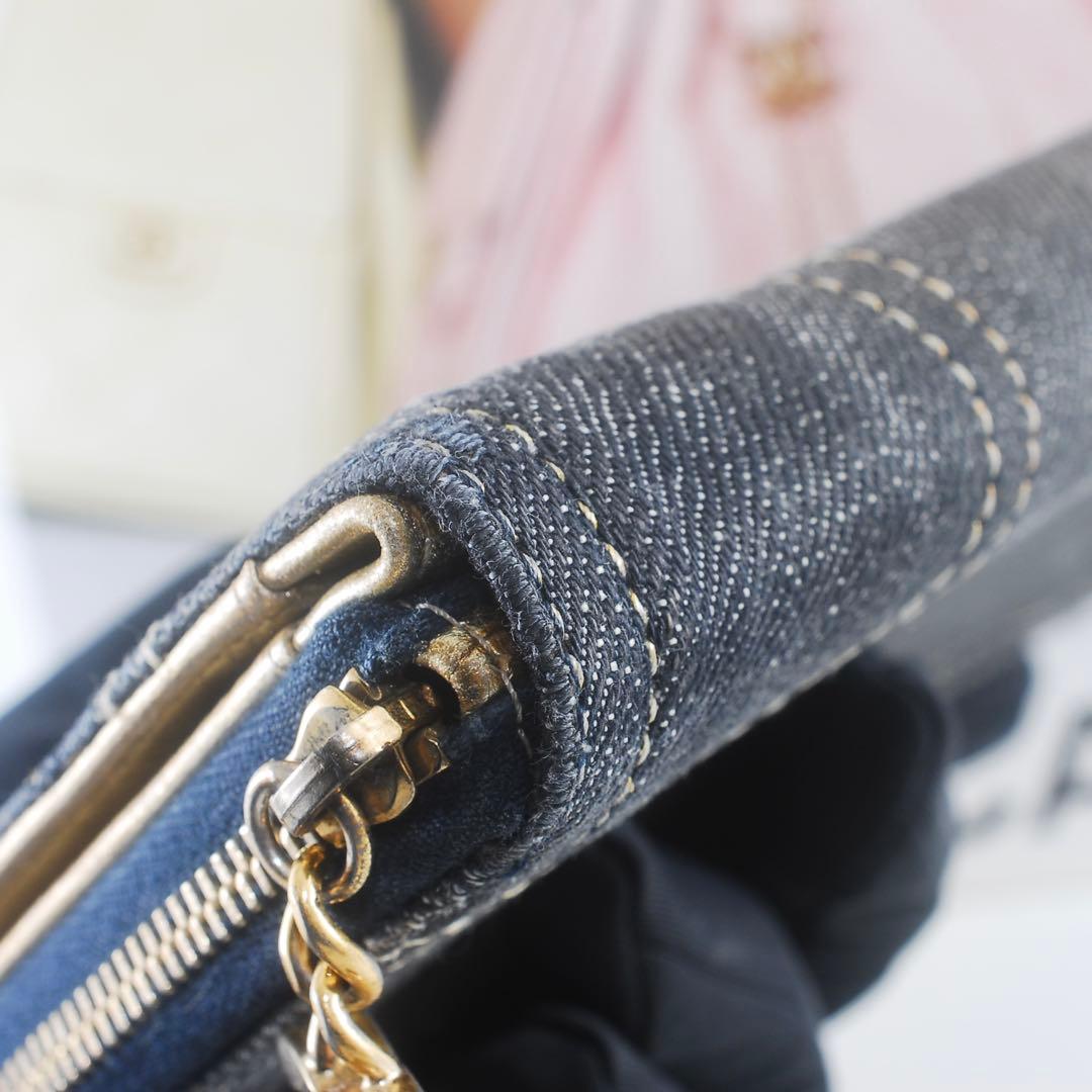 CHANEL＊シャネル＊デニム＊ココ＊長財布＊ゴールド