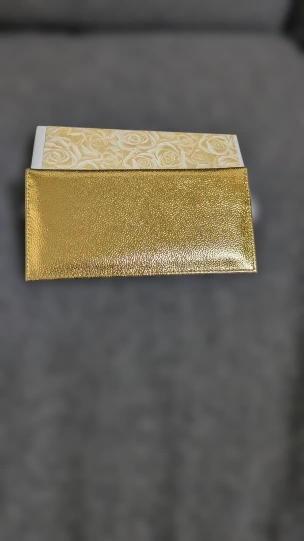 本皮　皇居　長財布ゴールド