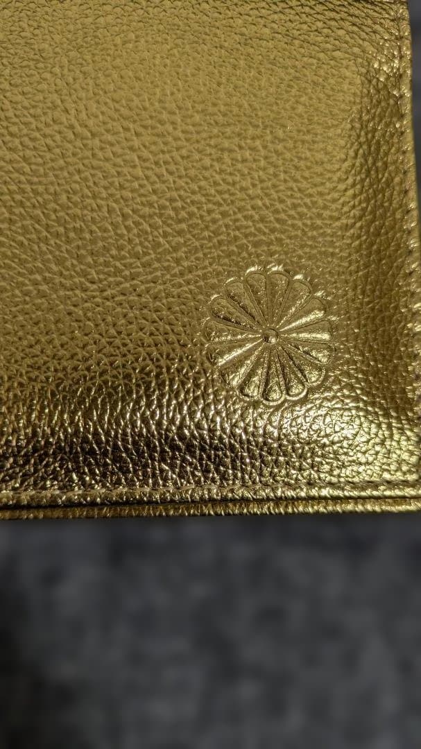 本皮　皇居　長財布ゴールド