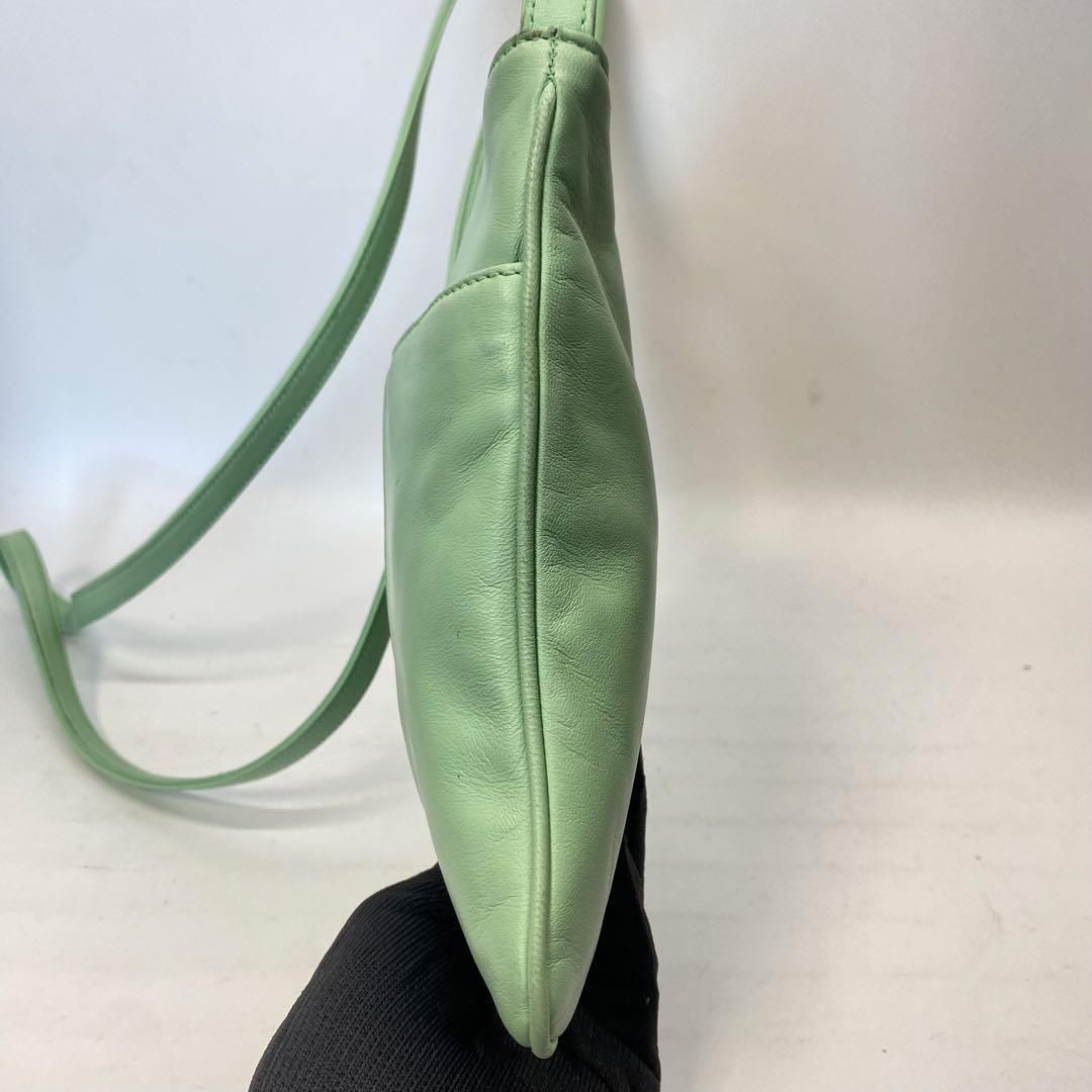 【希少カラー】ロエベ ショルダーバッグ ナッパレザー ミントグリーン アナグラム