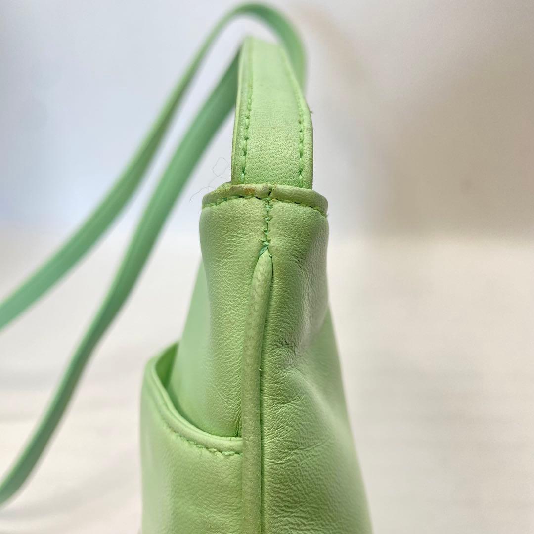 【希少カラー】ロエベ ショルダーバッグ ナッパレザー ミントグリーン アナグラム