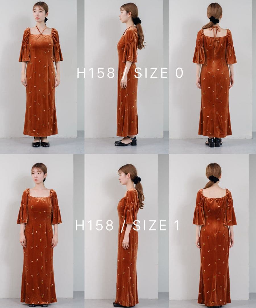 Kastaneオケージョンドレス ベルベットドレス キャメル