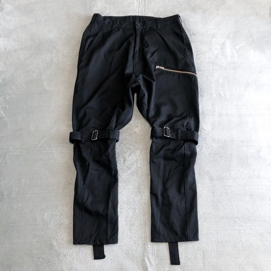 sulvam ウールギャバ サルエルボンテージパンツ ブラック M