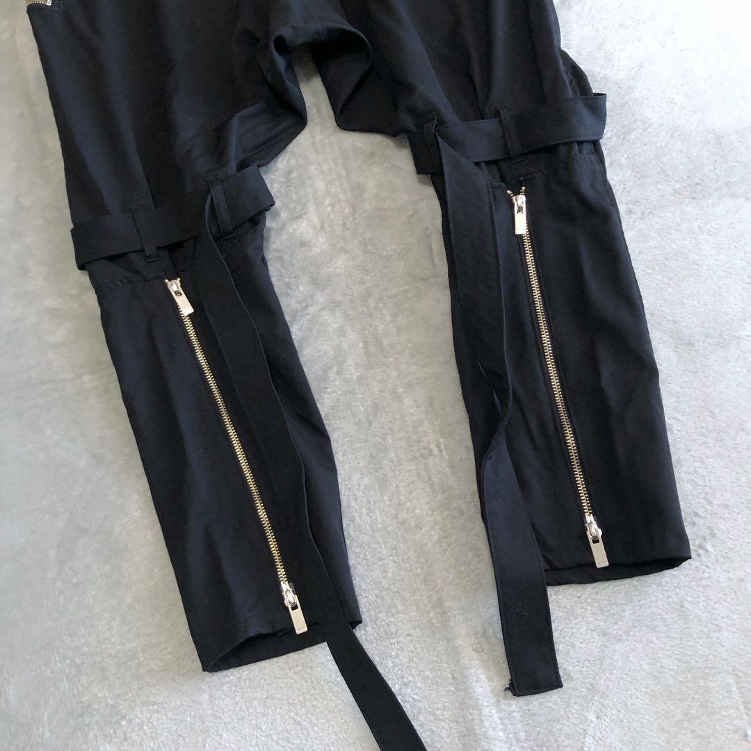 sulvam ウールギャバ サルエルボンテージパンツ ブラック M