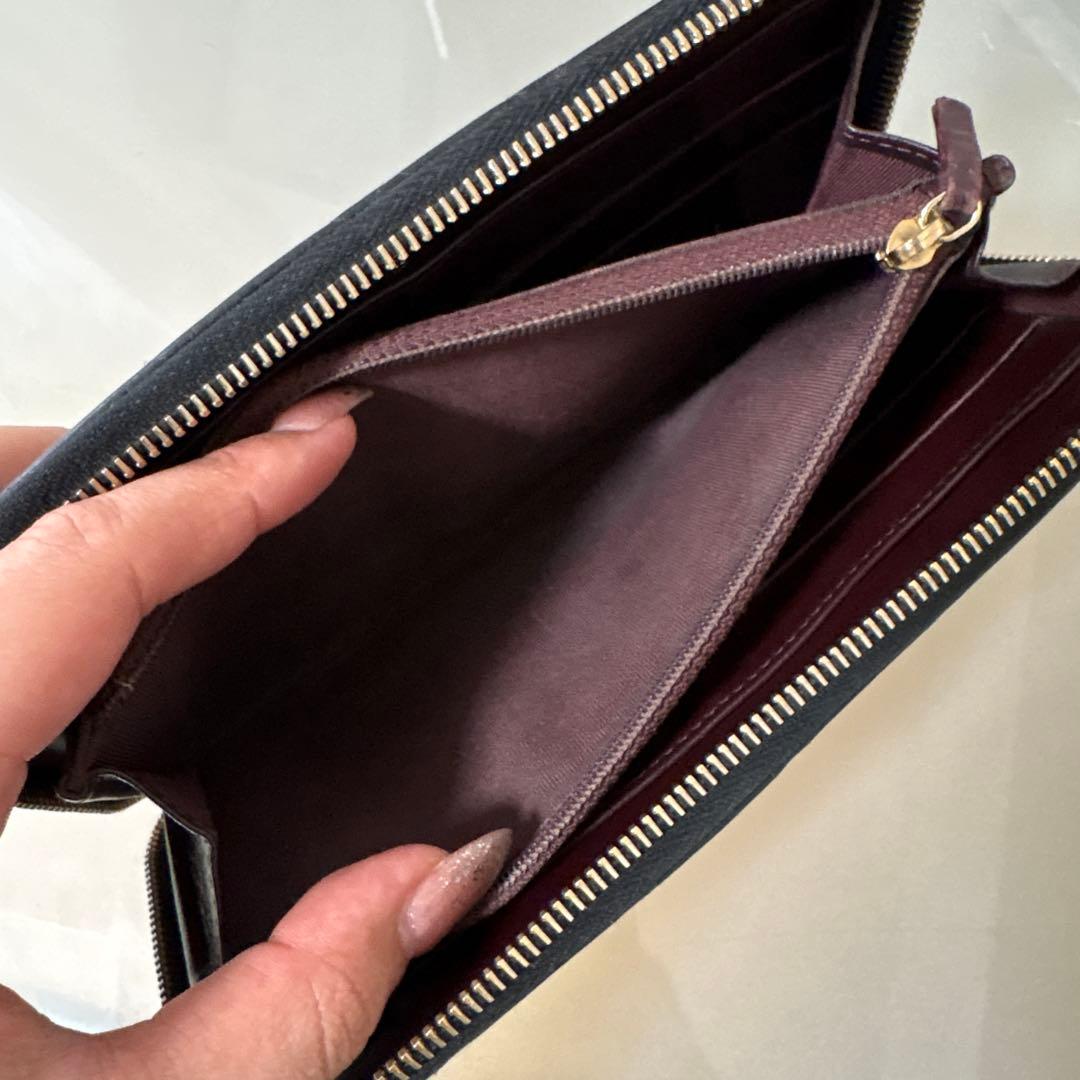 シャネル キャビアスキン 長財布 ラウンドジップ 黒 財布 マトラッセ ジップ