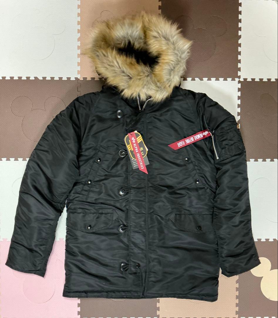 新品 ALPHA N-3B ブラック Lサイズ ミリタリージャケット アルファ