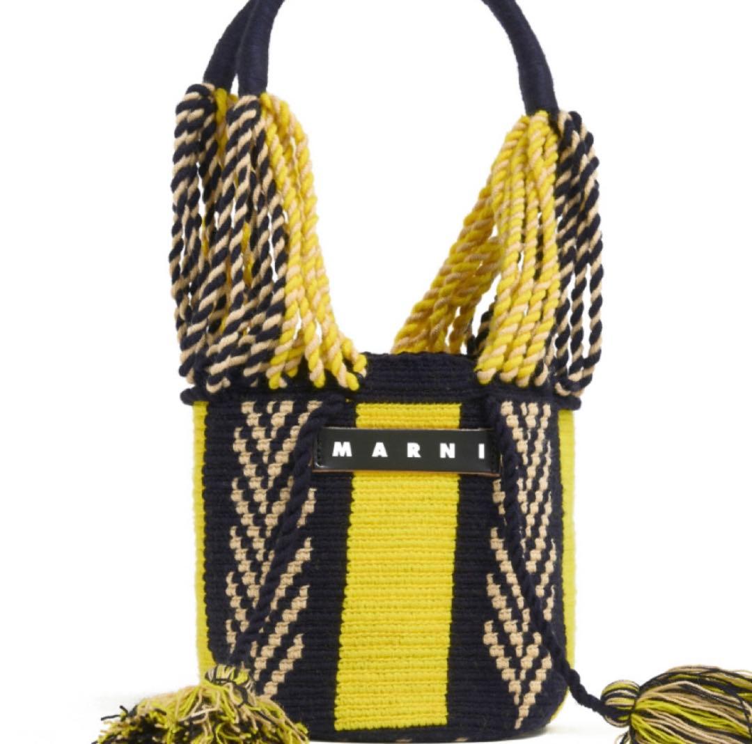MARNI MARKET マルニ マーケット　フリンジニットバッグ　未使用品