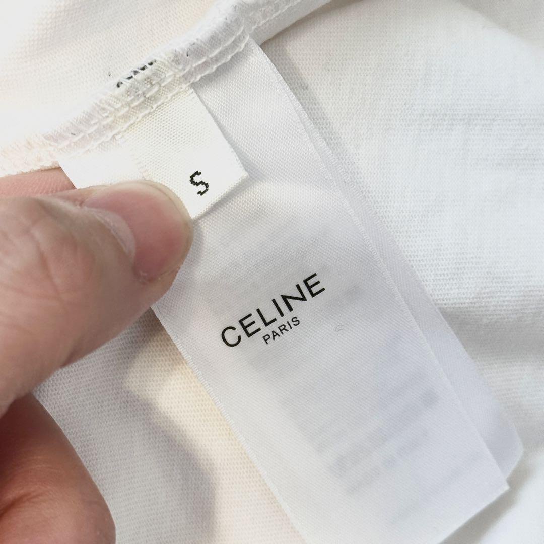 【SA】CELINE　セリーヌ　トリオンフ　PARIS 　白　Tシャツ