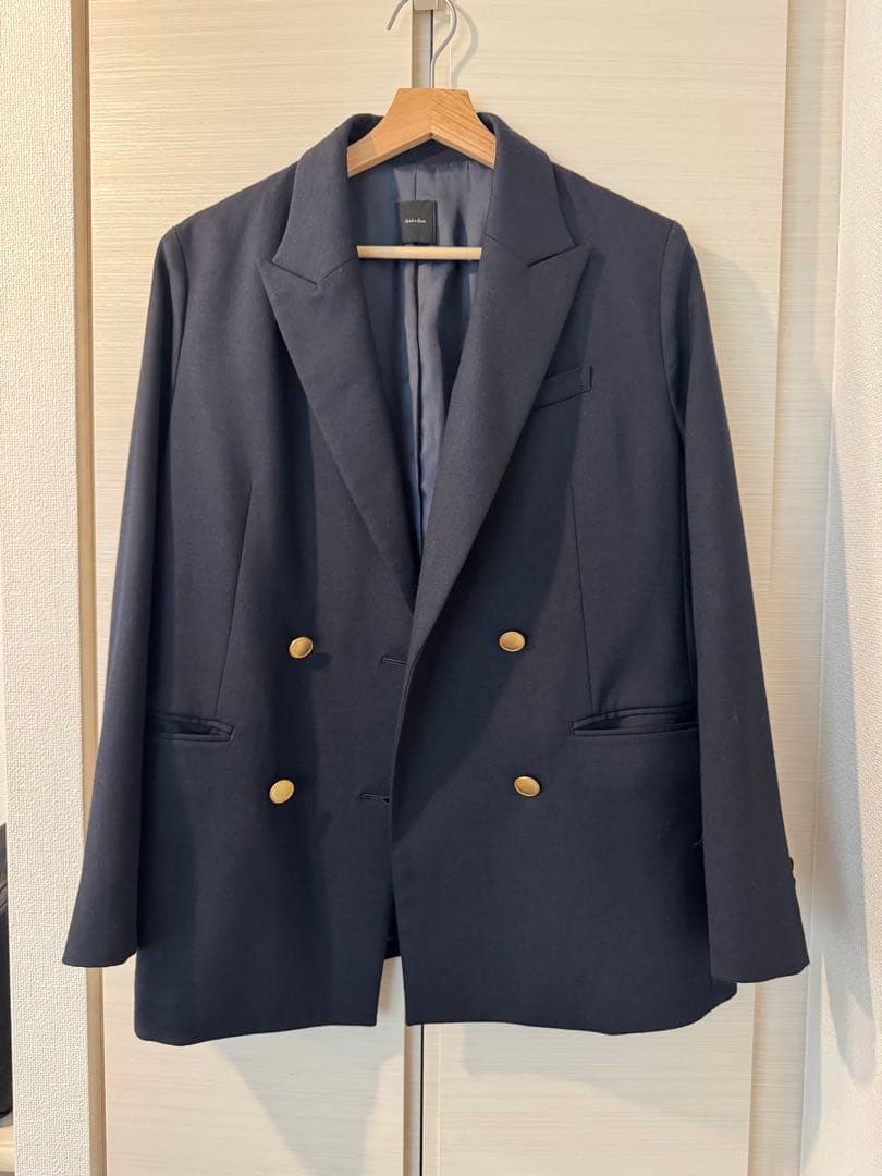 Spick and Span ネイビー ダブルブレストブレザー