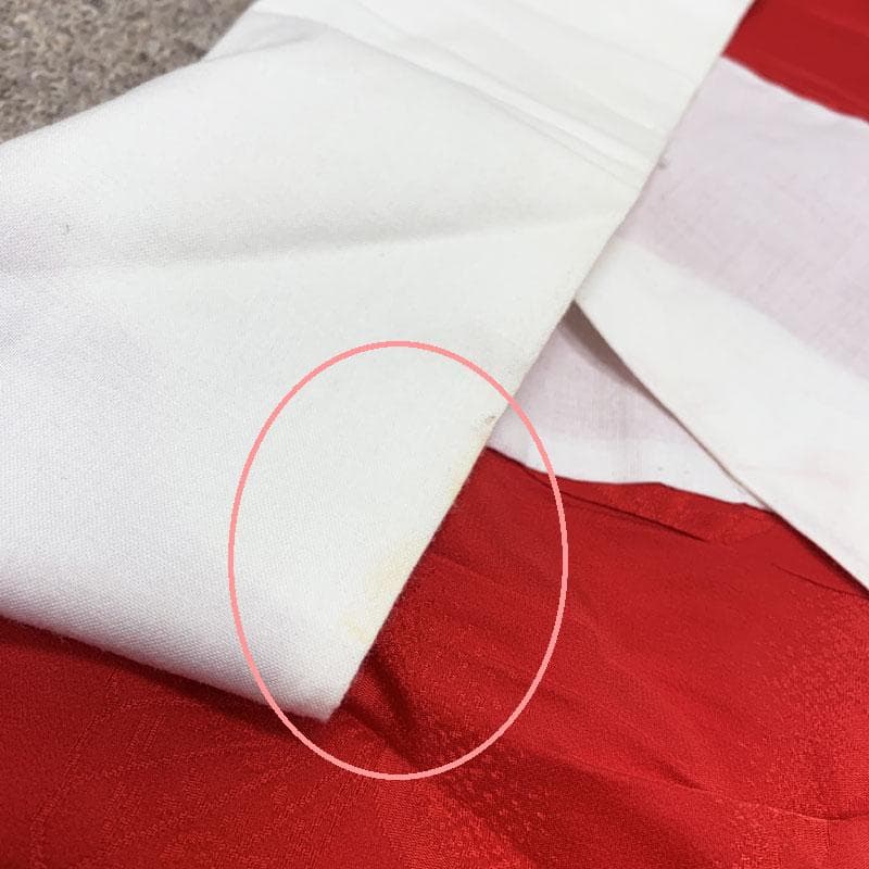 510u5☆振袖用長襦袢 地紋 貝桶 /裄64袖丈107/広衿☆美品