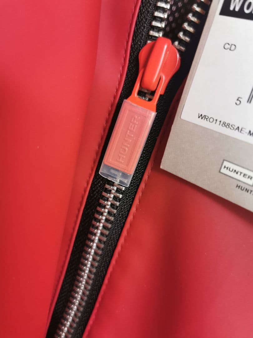 新品　HUNTER レインコート　ロング　 レッド XS　レディース