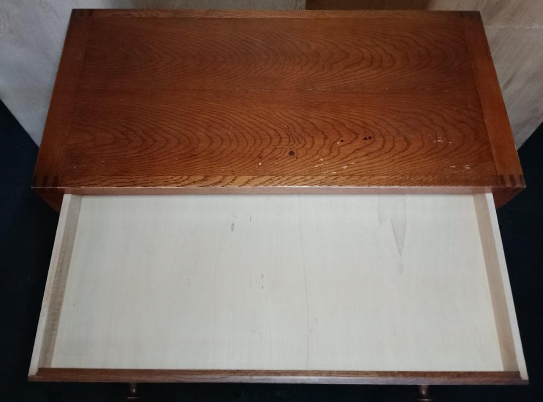 アンティーク 北欧モダン 4段チェスト 無垢材 民芸モダン