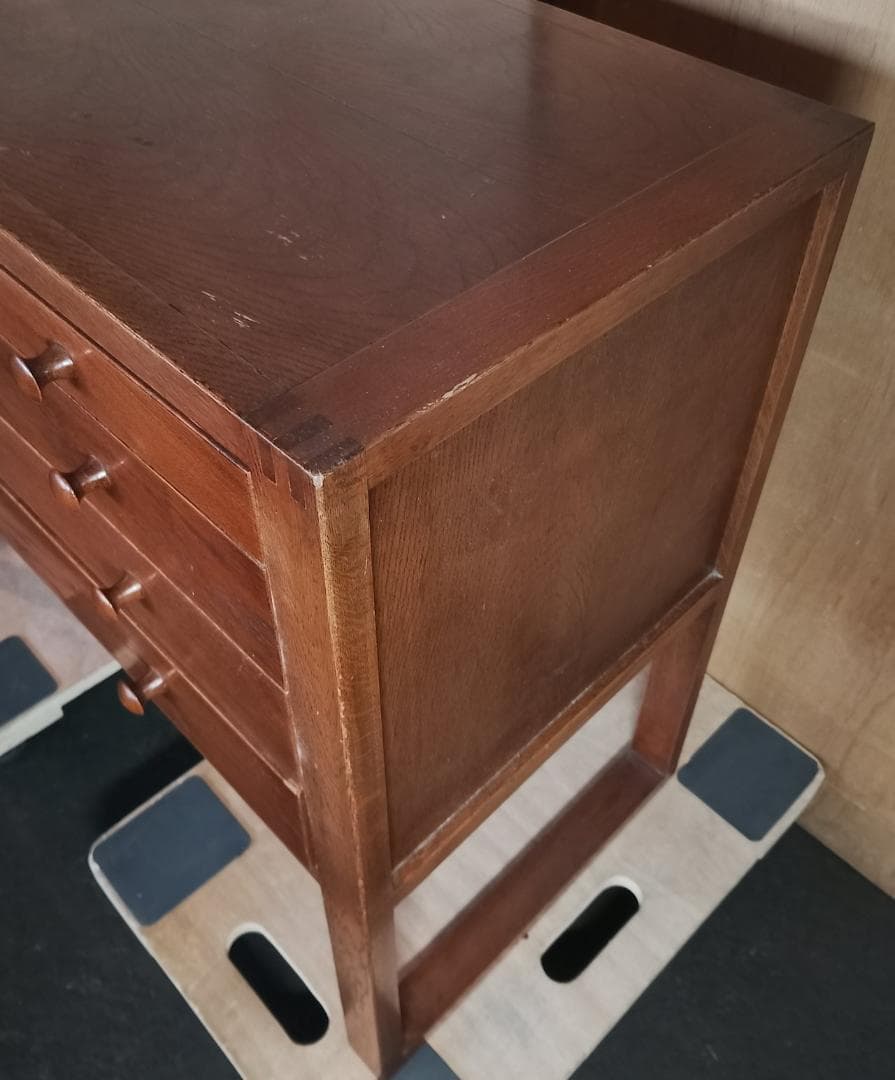 アンティーク 北欧モダン 4段チェスト 無垢材 民芸モダン