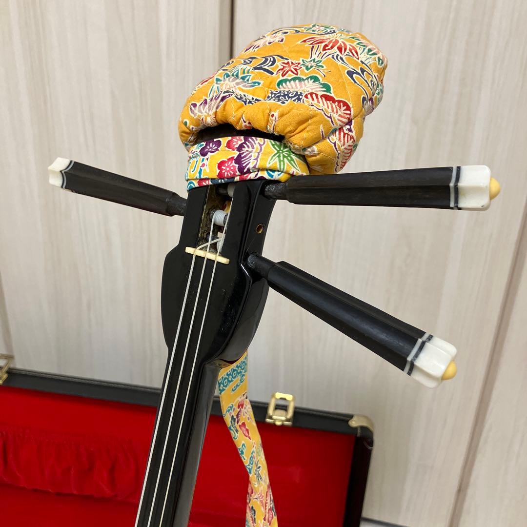 沖縄三線 蛇柄 三味線　和楽器 ハードケース　付属品セット