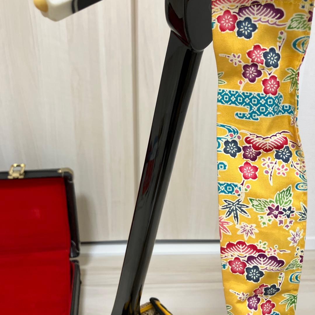 沖縄三線 蛇柄 三味線　和楽器 ハードケース　付属品セット