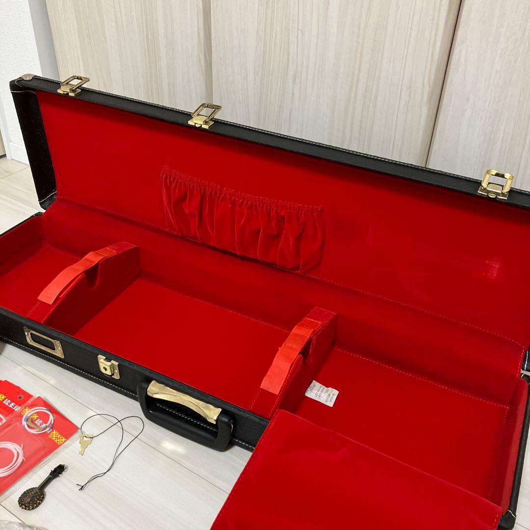 沖縄三線 蛇柄 三味線　和楽器 ハードケース　付属品セット