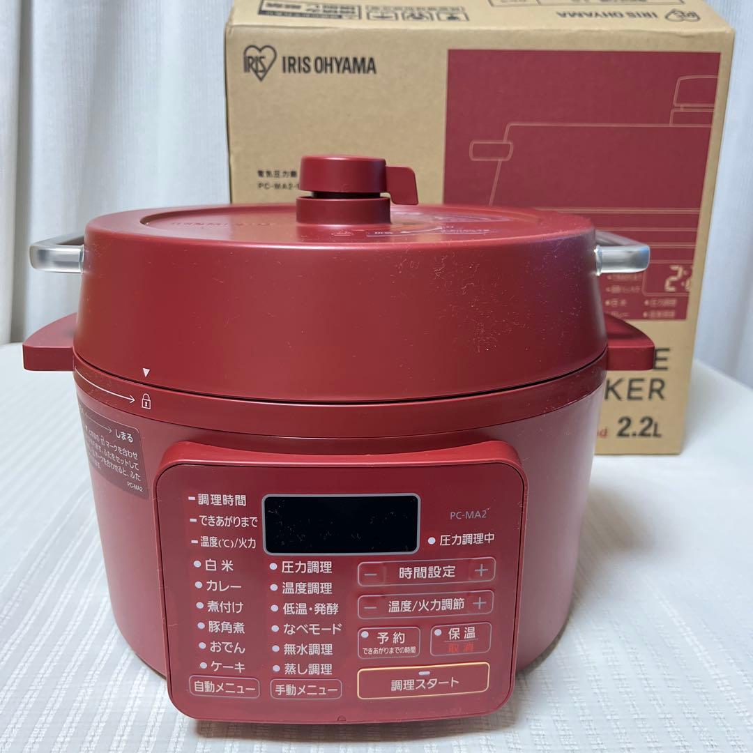 新品・未使用⭐︎アイリスオーヤマ 電気圧力鍋 2.2L カシスレッド