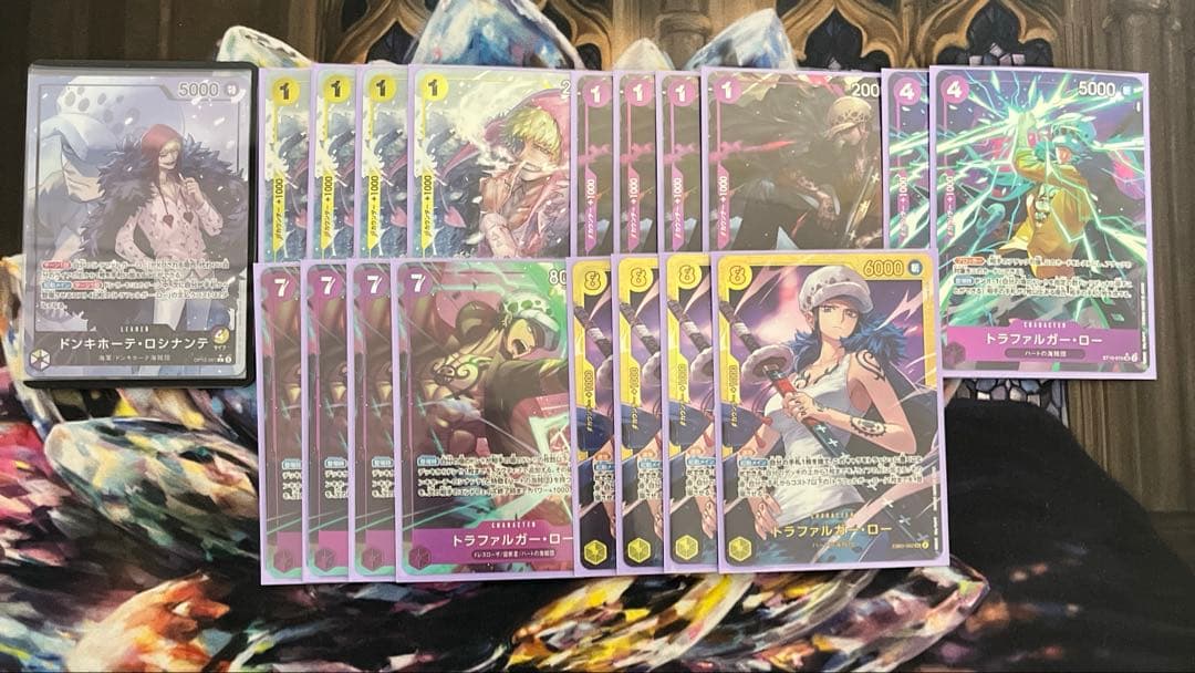 ワンピースカードゲーム　紫黄　ロシナンテ　ロー　デッキパーツ　パラレルセット