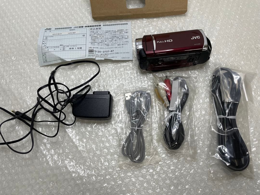 【動作確認済】JVC Everio GZ-E180本体 SD16GB 付属品多数