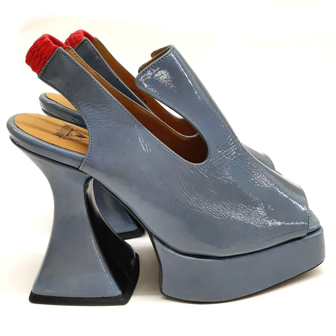 コムデギャルソン × ジョン フルエヴォーグ レザー パンプス 8332