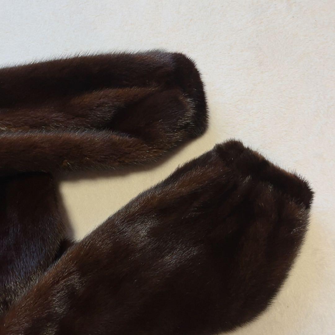 SAGA FOX サガフォックス ファーコート　本毛皮 ブラウン　銀タグ