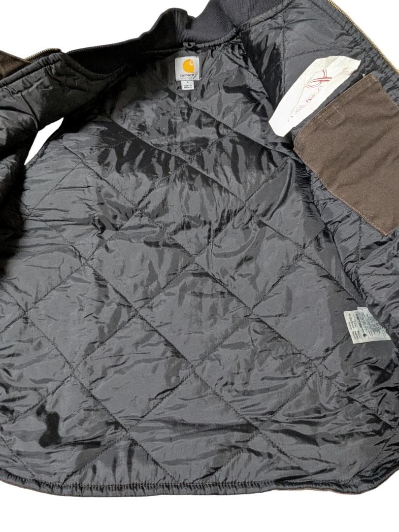 Carhartt カーハート ダックベスト 企業刺繍 ダークブラウン L 茶