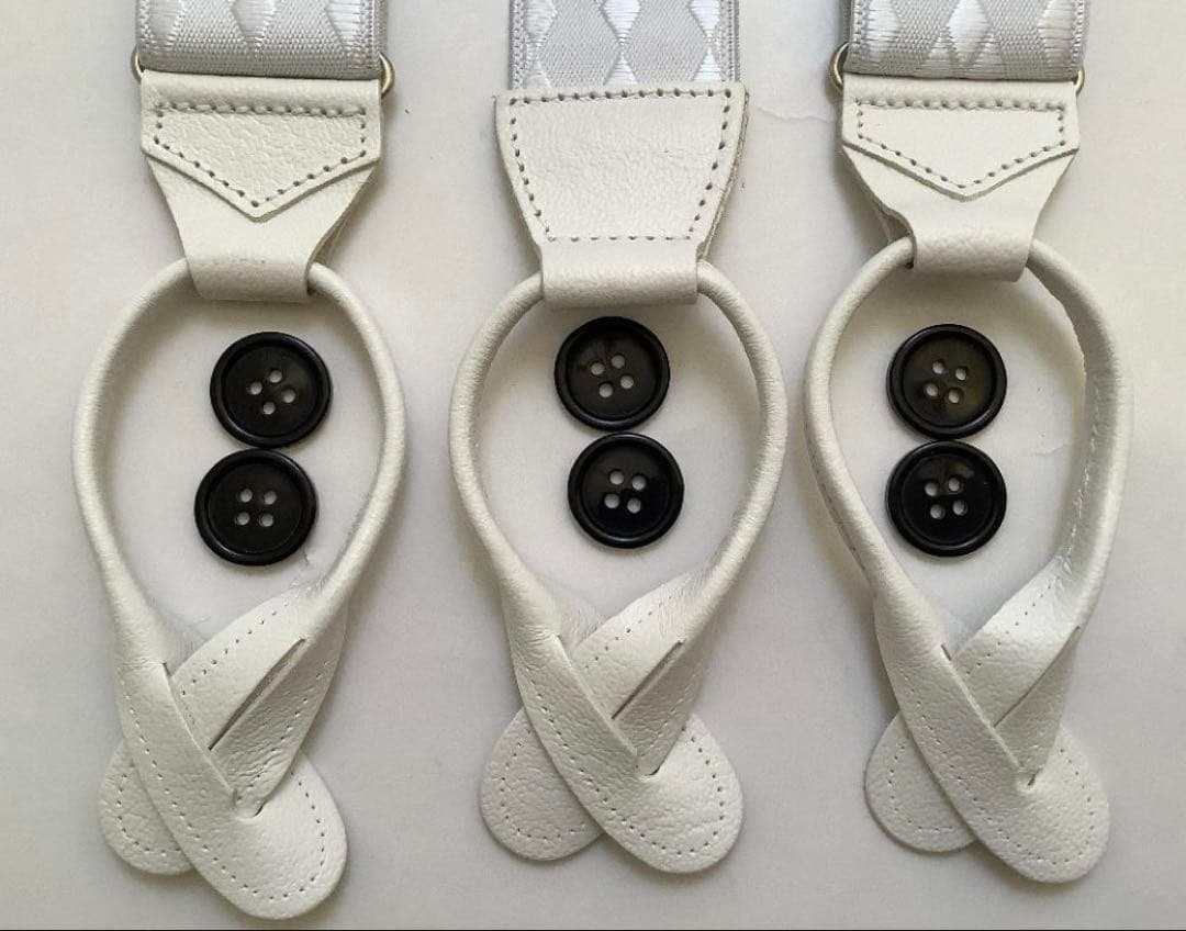 サスペンダー英国製WTDIAアルバートサーストンクラシックＹバックボタン留