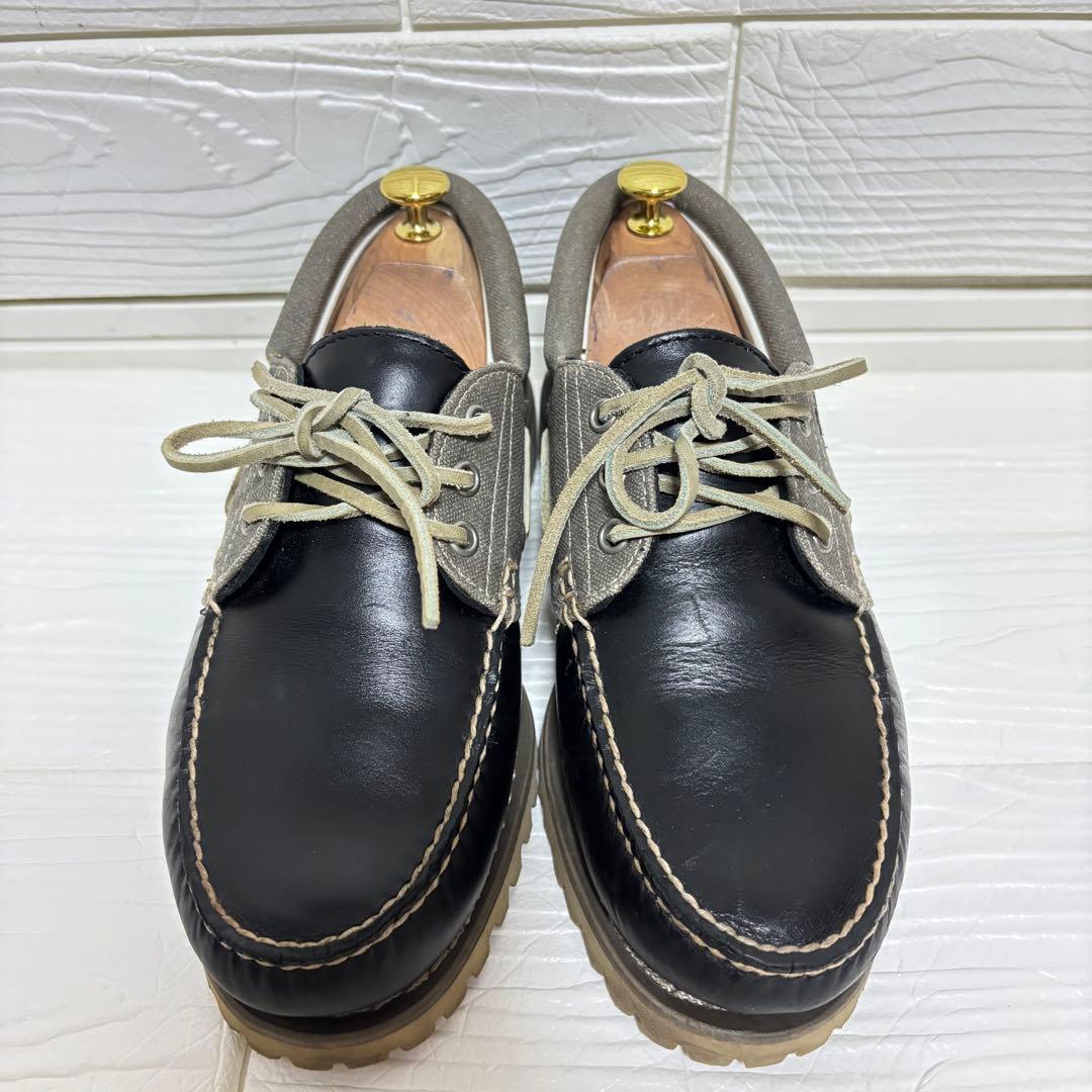 【アッパー美品】ティンバーランド 3eye ブラック 7W デッキシューズ