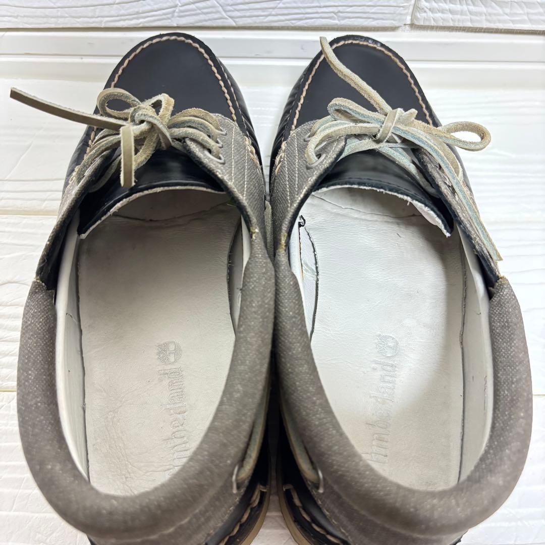 【アッパー美品】ティンバーランド 3eye ブラック 7W デッキシューズ